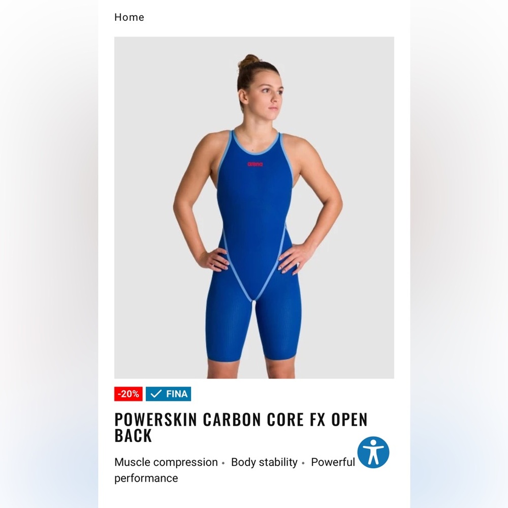 Arena Carbon Core FX Open Back Suit